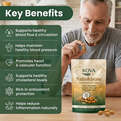 Kova Nattokinase | Fibrin Defense + Full-Body Circulation Complex