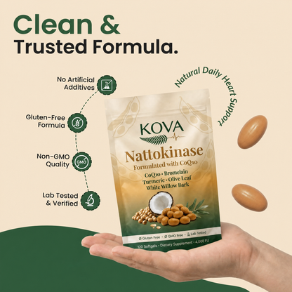Kova Nattokinase | Fibrin Defense + Full-Body Circulation Complex