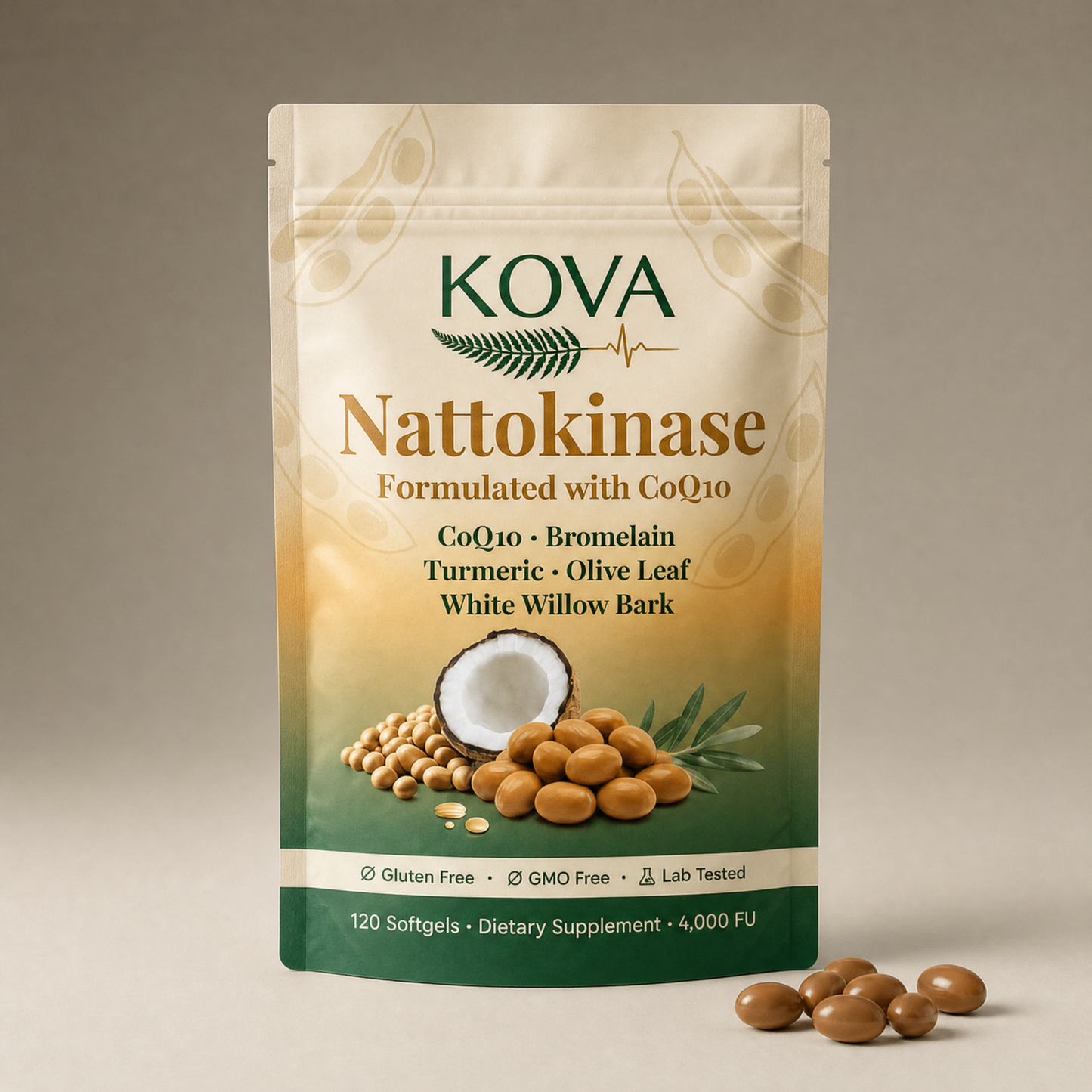 Kova Nattokinase | Fibrin Defense + Full-Body Circulation Complex