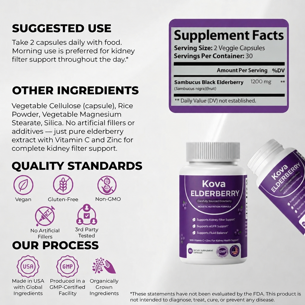 Kova supplement facts kidney positioning