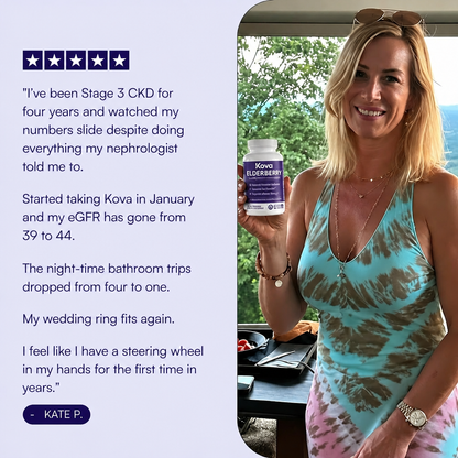 Kova kidney testimonial Stage 3 CKD recovery